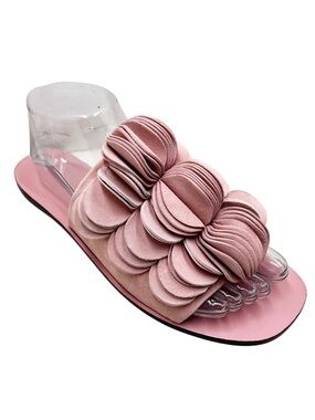 {Mercedes Castillo} Delphia Leather Slide Sandals